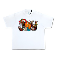 White joy with basketball and santa's hat Urban Heavy Tee - AdoDesignShop