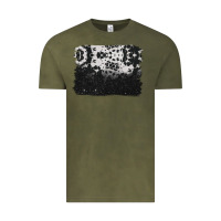 Vintage Olive cowhide background Vintage Tee - BarkalooDesign