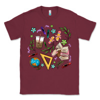 Burgundy teacher tools Classic Tee - MaliasSmallBusiness
