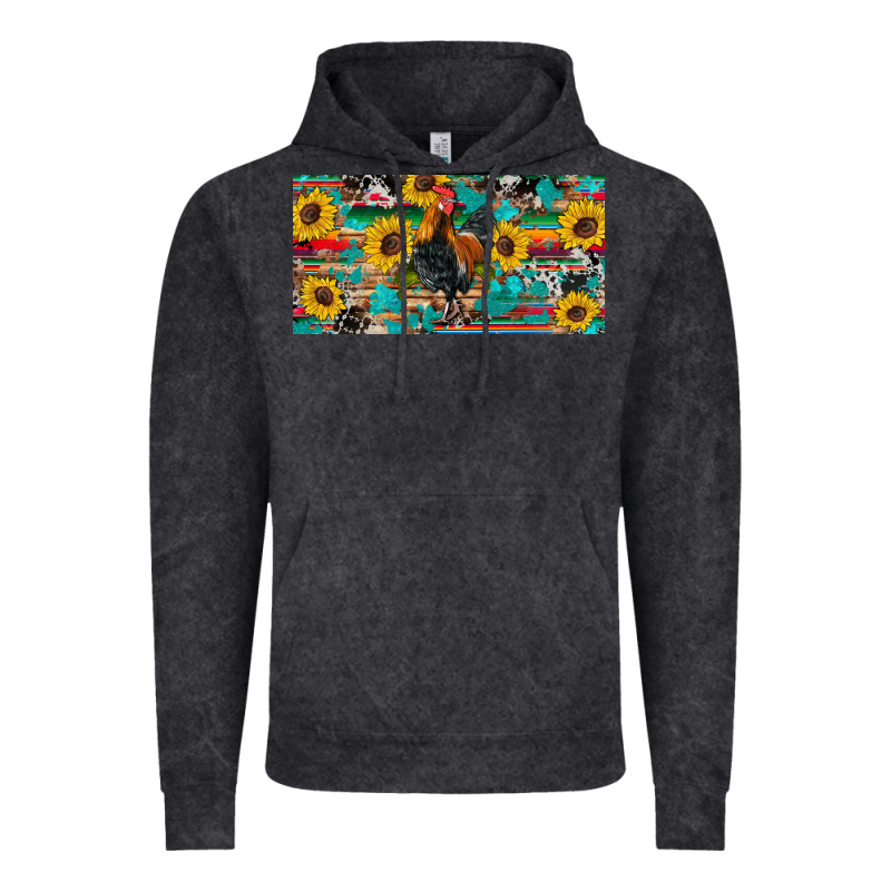 Western Coop Animals Rooster Sunflowers Cowhide Wooden Serape Glitter Vintage Hoodie by Artiststas | Teevron