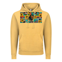 Vintage Mustard western coop animals rooster sunflowers cowhide wooden serape glitter Vintage Hoodie - Artiststas