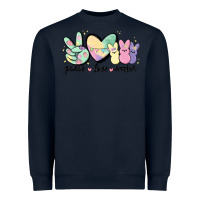 Navy peace love peeps Heavyweight Sweatshirt - MaliasSmallBusiness