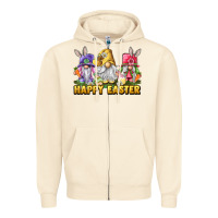 Sandshell Happy Easter gnomies Zipper Hoodie - LillyAllenDesigns
