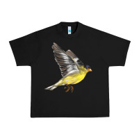 Black Flying American Goldfinch Urban Heavy Tee - LillyAllenDesigns