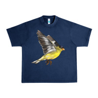 Navy Flying American Goldfinch Urban Heavy Tee - LillyAllenDesigns