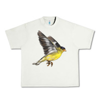 Pistachio Flying American Goldfinch Urban Heavy Tee - LillyAllenDesigns