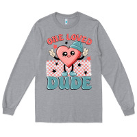 Heather Grey one loved dude Long Sleeve Tee - MaliasSmallBusiness