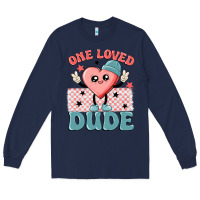 Navy one loved dude Long Sleeve Tee - MaliasSmallBusiness
