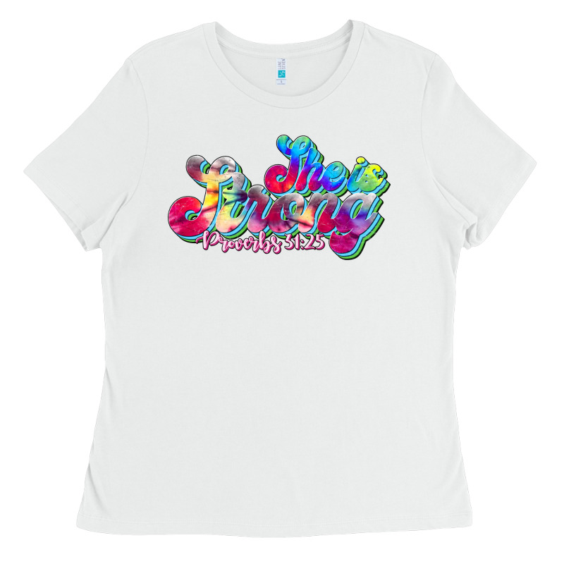She Is Strong Proverbs 31:25 Ladies Tee by JahusDesignShop | Teevron