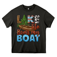 Asphalt lake life floats my boat Heavy Core Tee - HRA Design Shop