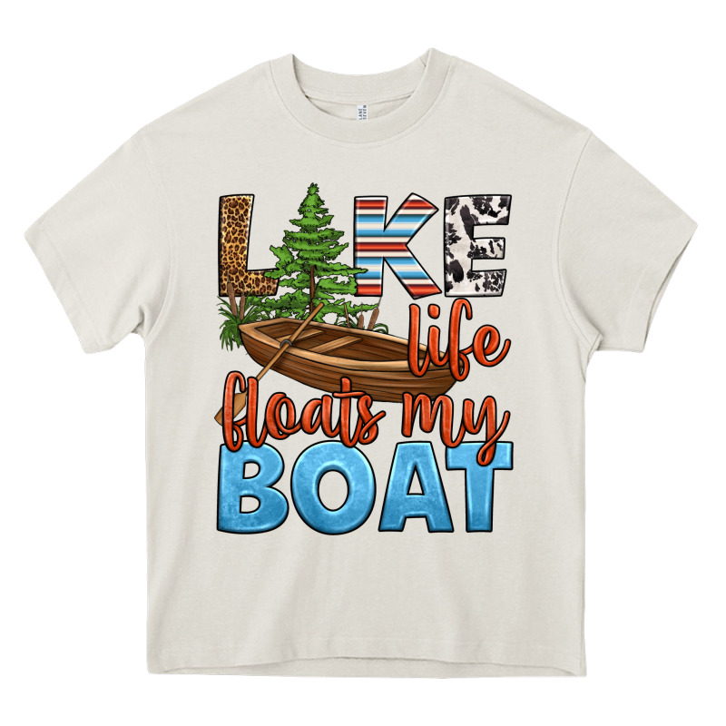 Lake Life Floats My Boat Heavy Core Tee by HRA Design Shop | Teevron