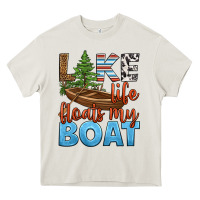 Cream lake life floats my boat Heavy Core Tee - HRA Design Shop