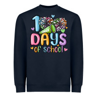 Navy 100 days of school cheer Heavyweight Sweatshirt - MaliasSmallBusiness