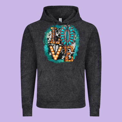 Love Western Vintage Hoodie Designed By Adodesignshop