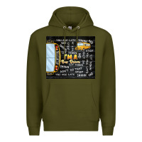 Army Green i'm a bus driver school bus black Premium Hoodie - TumblerDesignByShophia