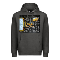 Charcoal Heather i'm a bus driver school bus black Premium Hoodie - TumblerDesignByShophia