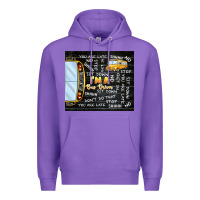 Purple i'm a bus driver school bus black Premium Hoodie - TumblerDesignByShophia