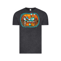 Vintage Black western cactus Vintage Tee - AdoDesignShop