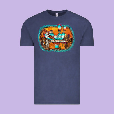 Western Cactus Vintage Tee Designed By Adodesignshop