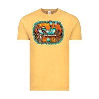 Vintage Mustard western cactus Vintage Tee - AdoDesignShop