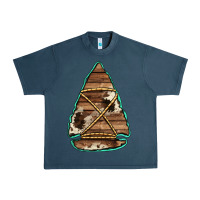 Midnight Navy cowhide wooden arrowhead Urban Heavy Tee - Jasminsmagicworld