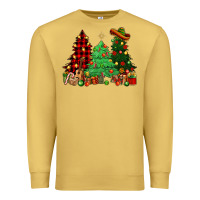 Antique Gold Mexican Christmas trees Premium Sweatshirt - NancyCooperArtShop