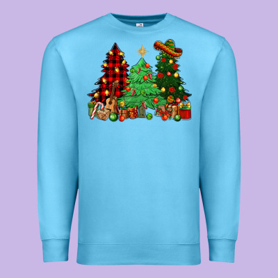 Mexican Christmas Trees Premium Sweatshirt Designed By Nancycooperartshop