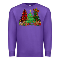 Purple Mexican Christmas trees Premium Sweatshirt - NancyCooperArtShop