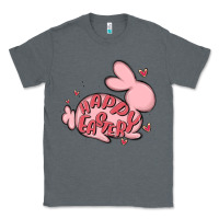 Charcoal Heather happy easter Classic Tee - MaliasSmallBusiness