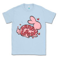Dusty Blue happy easter Classic Tee - MaliasSmallBusiness