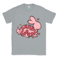 Heather Grey happy easter Classic Tee - MaliasSmallBusiness