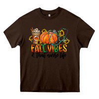 Chocolate Brown fall vibes and that nurse life Heavy Core Tee - CowhideDigitalArt