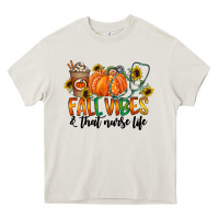 Cream fall vibes and that nurse life Heavy Core Tee - CowhideDigitalArt