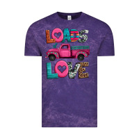 Cloud Purple loads of love valentine's day truck Vintage Tee - Jasminsmagicworld