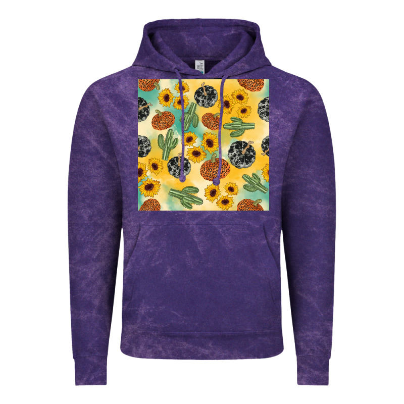 Leopard Pumpkin Cactus Sunflower Seamless Vintage Hoodie by AdoDesignShop | Teevron