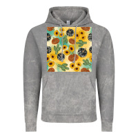 Cloud Rock leopard pumpkin cactus sunflower seamless Vintage Hoodie - AdoDesignShop