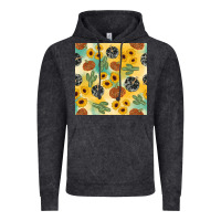 Vintage Black leopard pumpkin cactus sunflower seamless Vintage Hoodie - AdoDesignShop