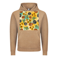 Vintage Coffee leopard pumpkin cactus sunflower seamless Vintage Hoodie - AdoDesignShop