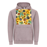 Vintage Zinc leopard pumpkin cactus sunflower seamless Vintage Hoodie - AdoDesignShop