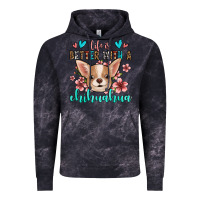 Cloud Black life is better with a chihuahua Vintage Hoodie - Jasminsmagicworld