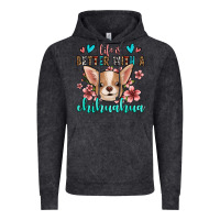 Vintage Black life is better with a chihuahua Vintage Hoodie - Jasminsmagicworld