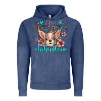Vintage Denim life is better with a chihuahua Vintage Hoodie - Jasminsmagicworld