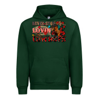Forest Green Never stop lovin cowboys Urban Hoodie - FaDigitalArtStudio