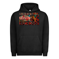 Pigment Black Never stop lovin cowboys Urban Hoodie - FaDigitalArtStudio