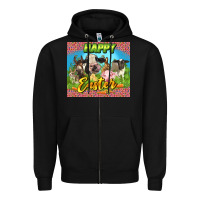 Black Happy Easter Farm Animals 20oz skinny Zipper Hoodie - LillyAllenDesigns