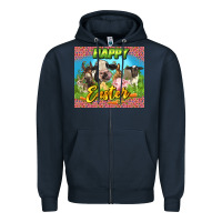 Navy Happy Easter Farm Animals 20oz skinny Zipper Hoodie - LillyAllenDesigns