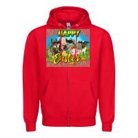 Red Happy Easter Farm Animals 20oz skinny Zipper Hoodie - LillyAllenDesigns