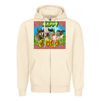 Sandshell Happy Easter Farm Animals 20oz skinny Zipper Hoodie - LillyAllenDesigns