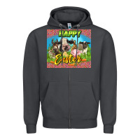 Smoke Happy Easter Farm Animals 20oz skinny Zipper Hoodie - LillyAllenDesigns