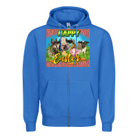 True Royal Happy Easter Farm Animals 20oz skinny Zipper Hoodie - LillyAllenDesigns